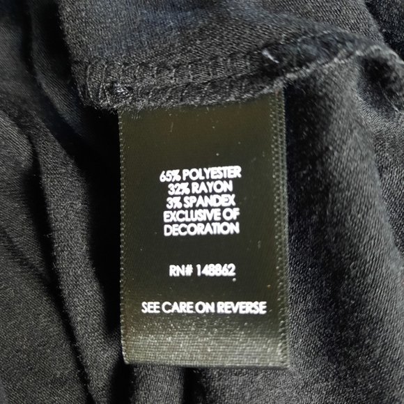 Torrid Mini Jersey Mock Neck Skater Dress Deep Black Long Bell Sleeve Size 2X - Picture 15 of 16